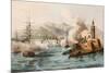 Antique Illustration Shows Palermo Bombing In 1860 By Bourbon'S Fleet-marzolino-Mounted Art Print