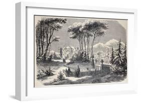 Antique Illustration Shows Villa Raimondi, In The Village Of Fino, Near Milan-marzolino-Framed Art Print