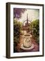 Antique Italian Well In A Garden At Lake Garda-George Oze-Framed Photographic Print