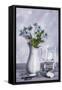 Antique Jug Filled with Wild Flowers-Amd Images-Framed Stretched Canvas