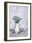 Antique Jug of Cut Cornflowers with Seashells-Amd Images-Framed Photographic Print