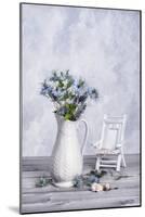 Antique Jug of Cut Cornflowers with Seashells-Amd Images-Mounted Photographic Print