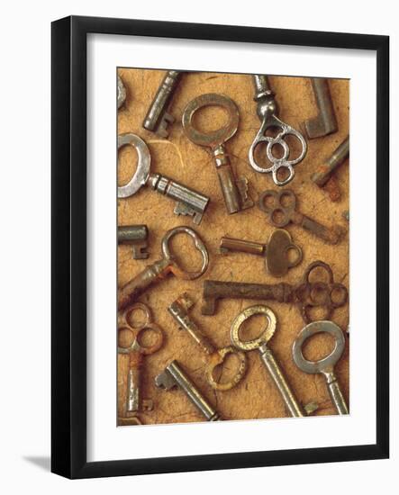 Antique Key Collage-Vision Studio-Framed Art Print