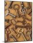 Antique Key Collage-Vision Studio-Mounted Art Print