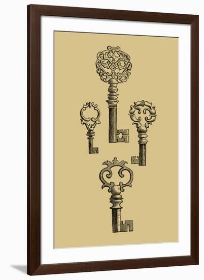 Antique Keys IV-Vision Studio-Framed Art Print