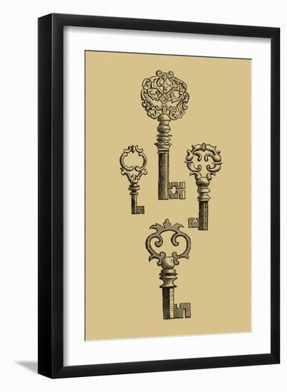 Antique Keys IV-Vision Studio-Framed Art Print