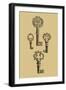 Antique Keys IV-Vision Studio-Framed Art Print