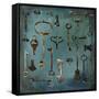 Antique Keys-Sydney Edmunds-Framed Stretched Canvas