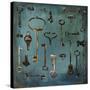 Antique Keys-Sydney Edmunds-Stretched Canvas