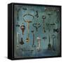 Antique Keys-Sydney Edmunds-Framed Stretched Canvas