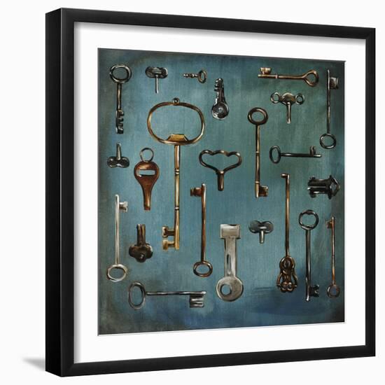 Antique Keys-Sydney Edmunds-Framed Giclee Print