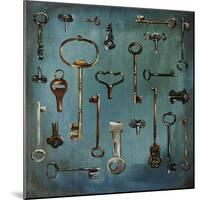 Antique Keys-Sydney Edmunds-Mounted Giclee Print