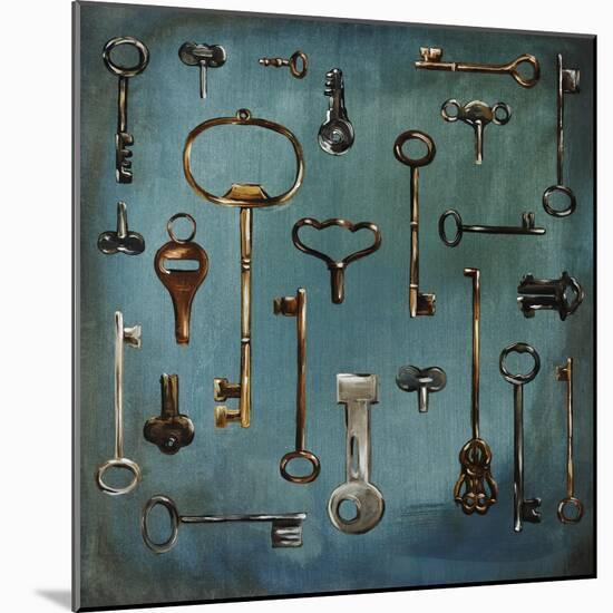 Antique Keys-Sydney Edmunds-Mounted Giclee Print