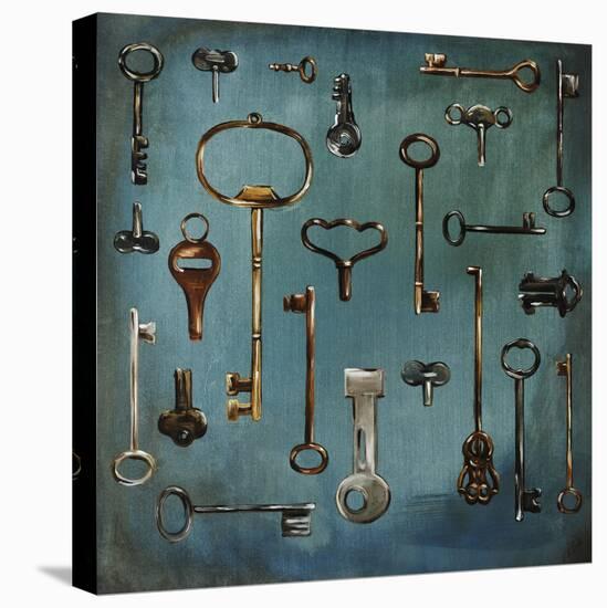 Antique Keys-Sydney Edmunds-Stretched Canvas
