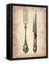 Antique Knife and Fork-NaxArt-Framed Stretched Canvas