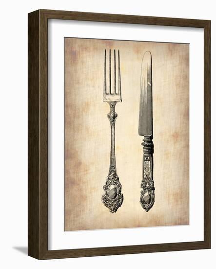 Antique Knife and Fork-NaxArt-Framed Art Print