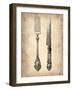 Antique Knife and Fork-NaxArt-Framed Art Print