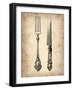 Antique Knife and Fork-NaxArt-Framed Art Print