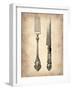 Antique Knife and Fork-NaxArt-Framed Art Print