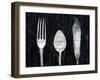 Antique Knife Fork and Spoon-Tom Quartermaine-Framed Giclee Print