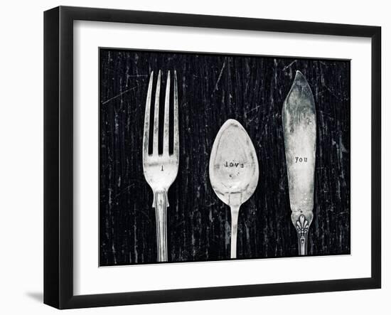 Antique Knife Fork and Spoon-Tom Quartermaine-Framed Giclee Print