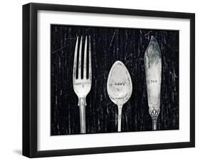 Antique Knife Fork and Spoon-Tom Quartermaine-Framed Giclee Print