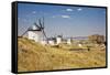 Antique La Mancha Windmills and Castle in Consuegra, Spain-Julianne Eggers-Framed Stretched Canvas