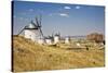 Antique La Mancha Windmills and Castle in Consuegra, Spain-Julianne Eggers-Stretched Canvas