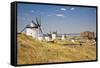 Antique La Mancha Windmills and Castle in Consuegra, Spain-Julianne Eggers-Framed Stretched Canvas