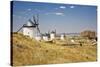 Antique La Mancha Windmills and Castle in Consuegra, Spain-Julianne Eggers-Stretched Canvas