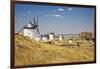 Antique La Mancha Windmills and Castle in Consuegra, Spain-Julianne Eggers-Framed Photographic Print