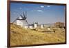 Antique La Mancha Windmills and Castle in Consuegra, Spain-Julianne Eggers-Framed Photographic Print