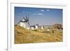 Antique La Mancha Windmills and Castle in Consuegra, Spain-Julianne Eggers-Framed Photographic Print