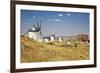 Antique La Mancha Windmills and Castle in Consuegra, Spain-Julianne Eggers-Framed Photographic Print