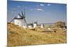 Antique La Mancha Windmills and Castle in Consuegra, Spain-Julianne Eggers-Mounted Photographic Print