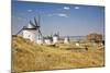 Antique La Mancha Windmills and Castle in Consuegra, Spain-Julianne Eggers-Mounted Photographic Print