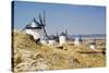 Antique La Mancha Windmills in Spain-Julianne Eggers-Stretched Canvas