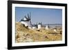 Antique La Mancha Windmills in Spain-Julianne Eggers-Framed Photographic Print