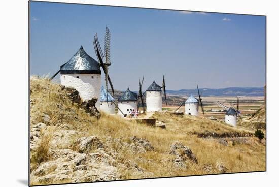 Antique La Mancha Windmills in Spain-Julianne Eggers-Mounted Photographic Print