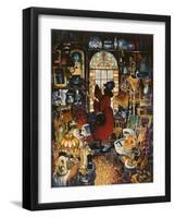 Antique Lady Red Coat II-Bill Bell-Framed Giclee Print