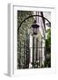 Antique Lamp On A Fence-George Oze-Framed Photographic Print