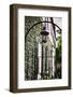 Antique Lamp On A Fence-George Oze-Framed Photographic Print