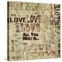 Antique Love Graphic-Tom Quartermaine-Stretched Canvas