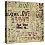 Antique Love Graphic-Tom Quartermaine-Stretched Canvas