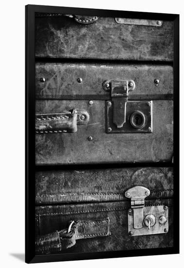 Antique Luggage Suitcases BW-Tom Quartermaine-Framed Giclee Print