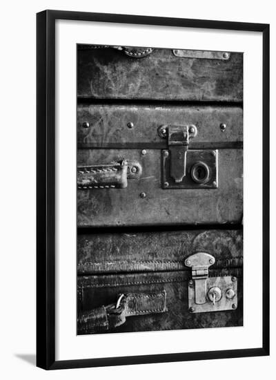 Antique Luggage Suitcases BW-Tom Quartermaine-Framed Giclee Print