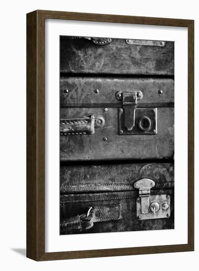 Antique Luggage Suitcases BW-Tom Quartermaine-Framed Giclee Print