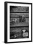 Antique Luggage Suitcases BW-Tom Quartermaine-Framed Giclee Print