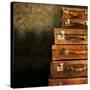 Antique Luggage Suitcases-Tom Quartermaine-Stretched Canvas