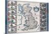 Antique Map, Britannia, c.1646-Joannes Jansson-Mounted Art Print